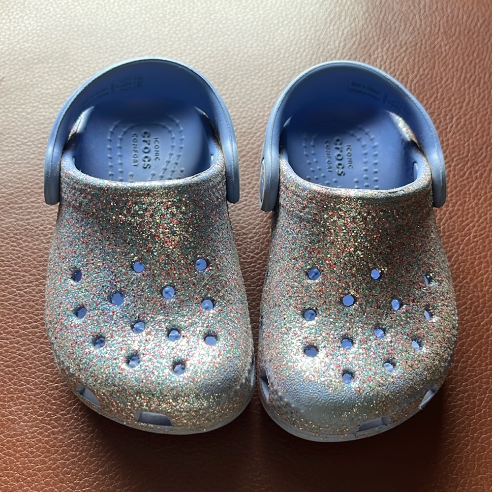 Crocs Toddler Glitter Clogs Size 5